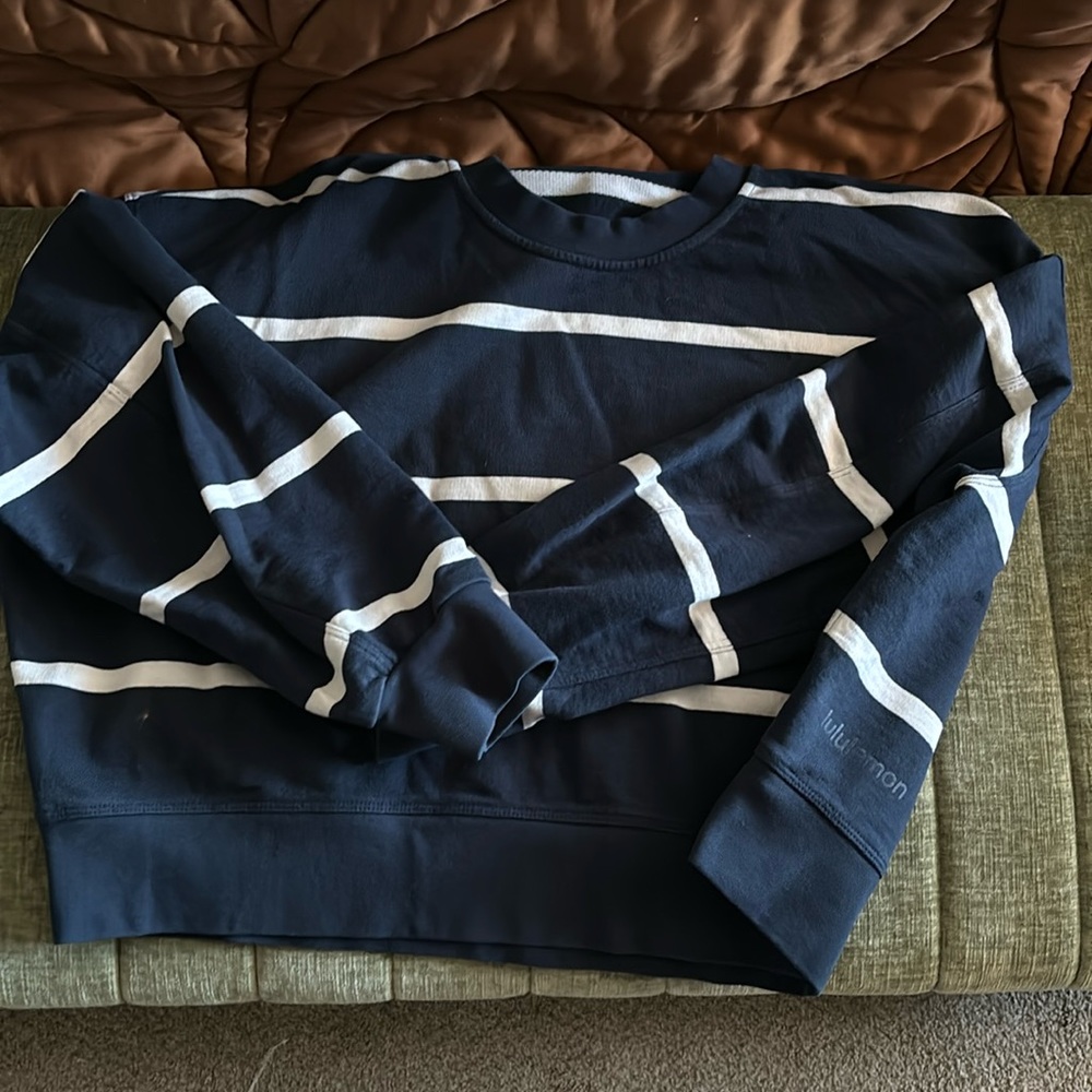 Lululemon striped crew neck